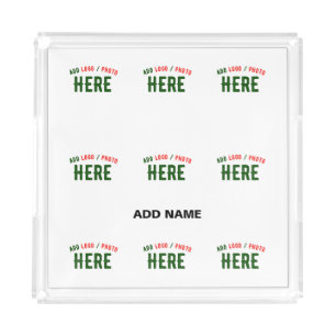 STYLISH MODERN CUSTOMIZABLE WHITE VERIFIED BRANDED ACRYLIC TRAY