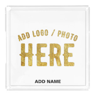 STYLISH MODERN CUSTOMIZABLE WHITE VERIFIED BRANDED ACRYLIC TRAY