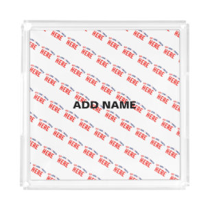 STYLISH MODERN CUSTOMIZABLE WHITE VERIFIED BRANDED ACRYLIC TRAY