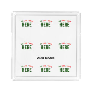 STYLISH MODERN CUSTOMIZABLE WHITE VERIFIED BRANDED ACRYLIC TRAY