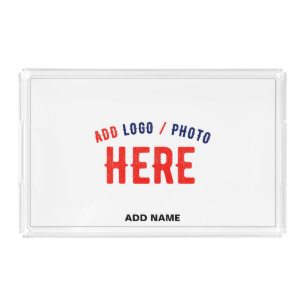 STYLISH MODERN CUSTOMIZABLE WHITE VERIFIED BRANDED ACRYLIC TRAY