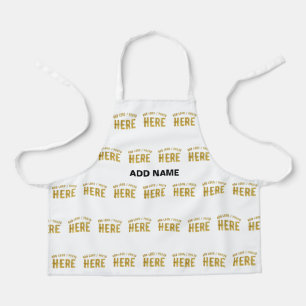 STYLISH MODERN CUSTOMIZABLE WHITE VERIFIED BRANDED APRON