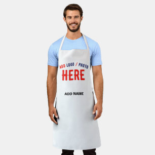 STYLISH MODERN CUSTOMIZABLE WHITE VERIFIED BRANDED APRON