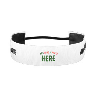 STYLISH MODERN CUSTOMIZABLE WHITE VERIFIED BRANDED ATHLETIC HEADBAND