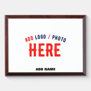 STYLISH MODERN CUSTOMIZABLE WHITE VERIFIED BRANDED AWARD PLAQUE