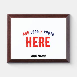 STYLISH MODERN CUSTOMIZABLE WHITE VERIFIED BRANDED AWARD PLAQUE