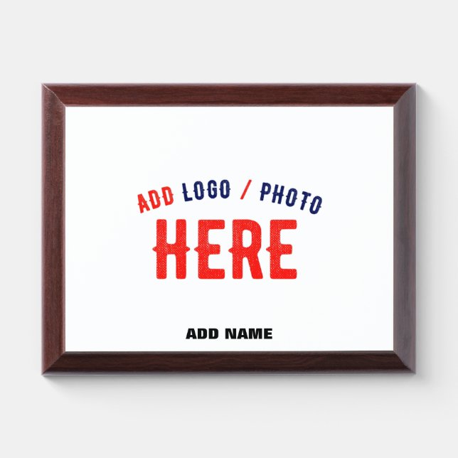 STYLISH MODERN CUSTOMIZABLE WHITE VERIFIED BRANDED AWARD PLAQUE (Horizontal)