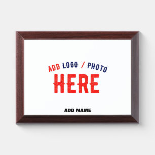 STYLISH MODERN CUSTOMIZABLE WHITE VERIFIED BRANDED AWARD PLAQUE