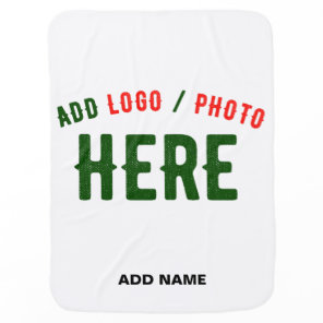 STYLISH MODERN CUSTOMIZABLE WHITE VERIFIED BRANDED BABY BLANKET