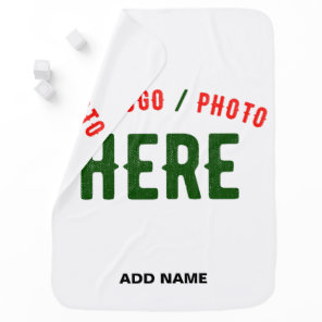 STYLISH MODERN CUSTOMIZABLE WHITE VERIFIED BRANDED BABY BLANKET