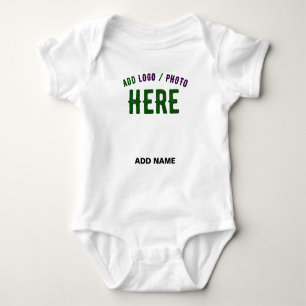 STYLISH MODERN CUSTOMIZABLE WHITE VERIFIED BRANDED BABY BODYSUIT