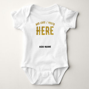 STYLISH MODERN CUSTOMIZABLE WHITE VERIFIED BRANDED BABY BODYSUIT