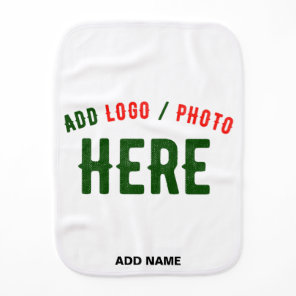 STYLISH MODERN CUSTOMIZABLE WHITE VERIFIED BRANDED BABY BURP CLOTH