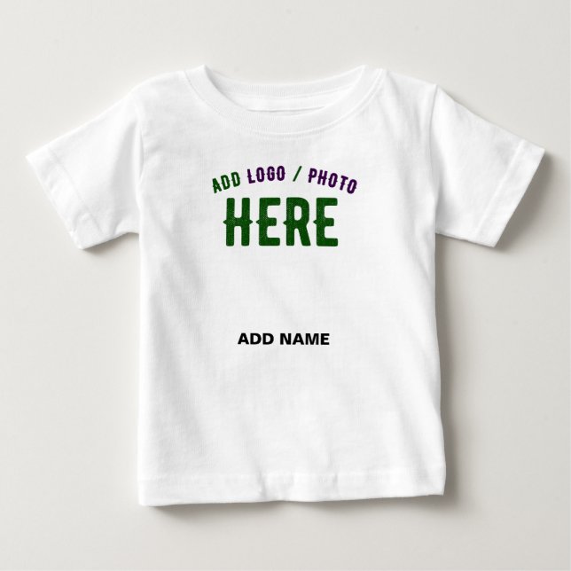 STYLISH MODERN CUSTOMIZABLE WHITE VERIFIED BRANDED BABY T-Shirt (Front)