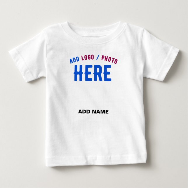 STYLISH MODERN CUSTOMIZABLE WHITE VERIFIED BRANDED BABY T-Shirt (Front)
