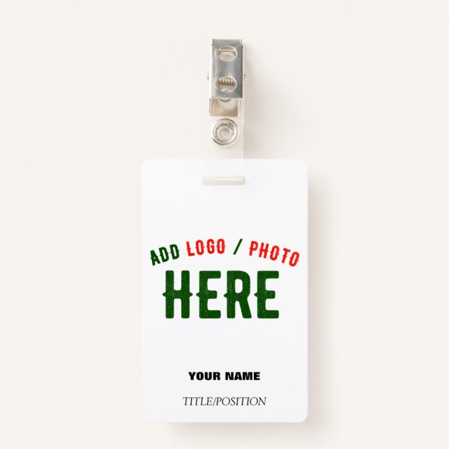STYLISH MODERN CUSTOMIZABLE WHITE VERIFIED BRANDED BADGE (Front with Clip)