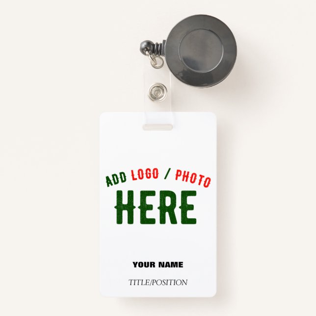 STYLISH MODERN CUSTOMIZABLE WHITE VERIFIED BRANDED BADGE (Front with Retractable)