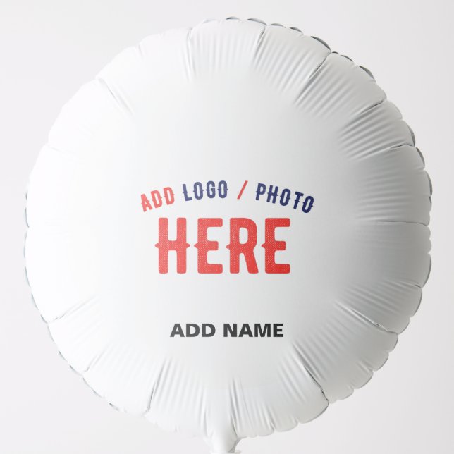 STYLISH MODERN CUSTOMIZABLE WHITE VERIFIED BRANDED BALLOON (Front)