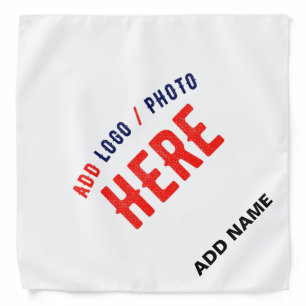 STYLISH MODERN CUSTOMIZABLE WHITE VERIFIED BRANDED BANDANA