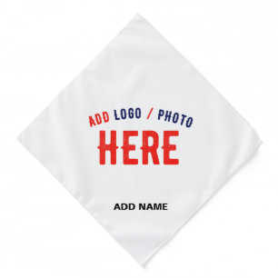 STYLISH MODERN CUSTOMIZABLE WHITE VERIFIED BRANDED BANDANA