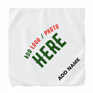 STYLISH MODERN CUSTOMIZABLE WHITE VERIFIED BRANDED BANDANA