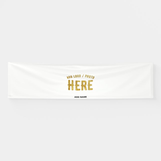 STYLISH MODERN CUSTOMIZABLE WHITE VERIFIED BRANDED BANNER (Horizontal)