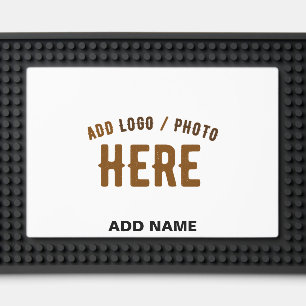 STYLISH MODERN CUSTOMIZABLE WHITE VERIFIED BRANDED BAR MAT
