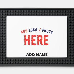 STYLISH MODERN CUSTOMIZABLE WHITE VERIFIED BRANDED BAR MAT