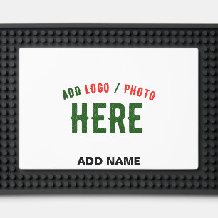 STYLISH MODERN CUSTOMIZABLE WHITE VERIFIED BRANDED BAR MAT 