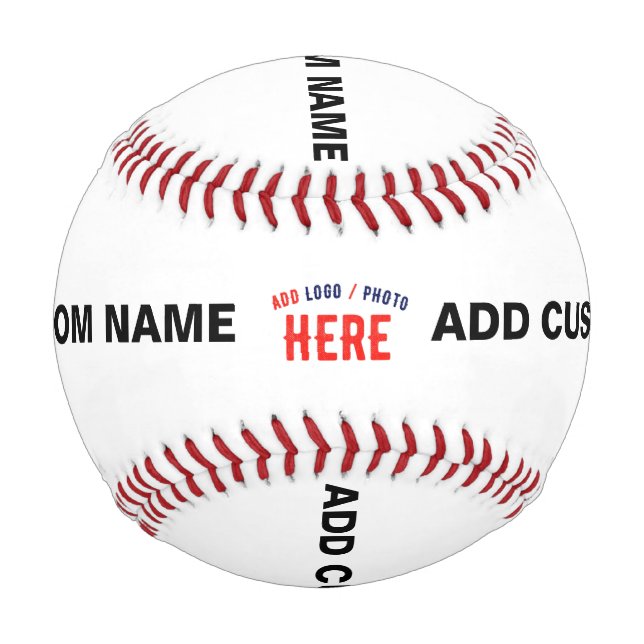 STYLISH MODERN CUSTOMIZABLE WHITE VERIFIED BRANDED BASEBALL (Front)