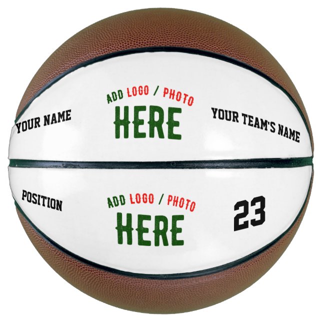 STYLISH MODERN CUSTOMIZABLE WHITE VERIFIED BRANDED BASKETBALL (Front)