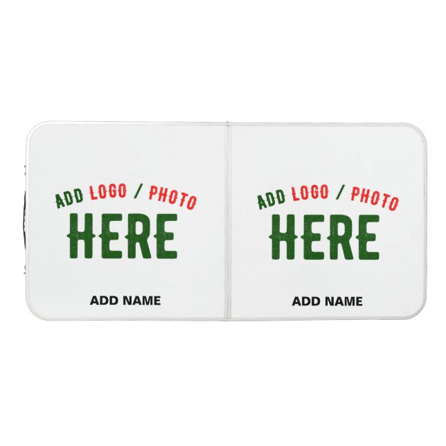 STYLISH MODERN CUSTOMIZABLE WHITE VERIFIED BRANDED BEER PONG TABLE (Top)
