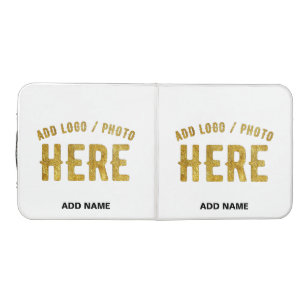 STYLISH MODERN CUSTOMIZABLE WHITE VERIFIED BRANDED BEER PONG TABLE