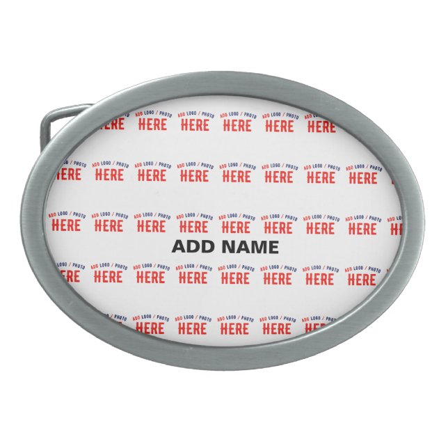 STYLISH MODERN CUSTOMIZABLE WHITE VERIFIED BRANDED BELT BUCKLE (Front)