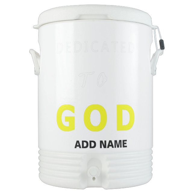 STYLISH MODERN CUSTOMIZABLE WHITE VERIFIED BRANDED BEVERAGE COOLER (Front)