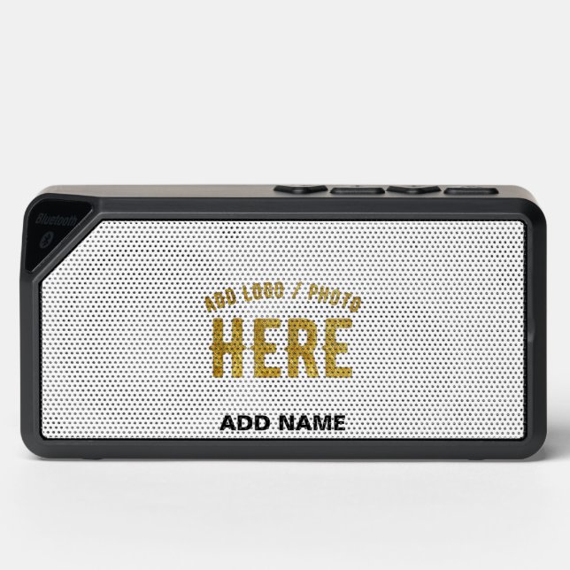 STYLISH MODERN CUSTOMIZABLE WHITE VERIFIED BRANDED BLUETOOTH SPEAKER (Front)