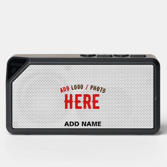 STYLISH MODERN CUSTOMIZABLE WHITE VERIFIED BRANDED BLUETOOTH SPEAKER (Front)