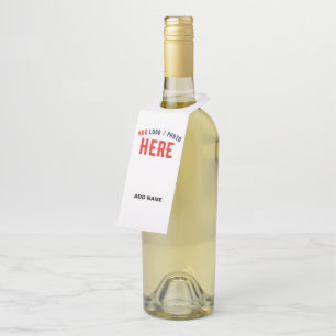 STYLISH MODERN CUSTOMIZABLE WHITE VERIFIED BRANDED BOTTLE HANGER TAG