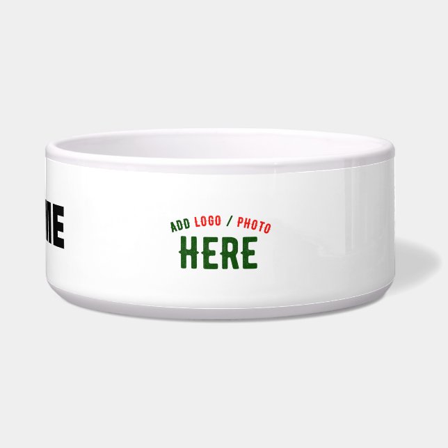 STYLISH MODERN CUSTOMIZABLE WHITE VERIFIED BRANDED BOWL (Front)