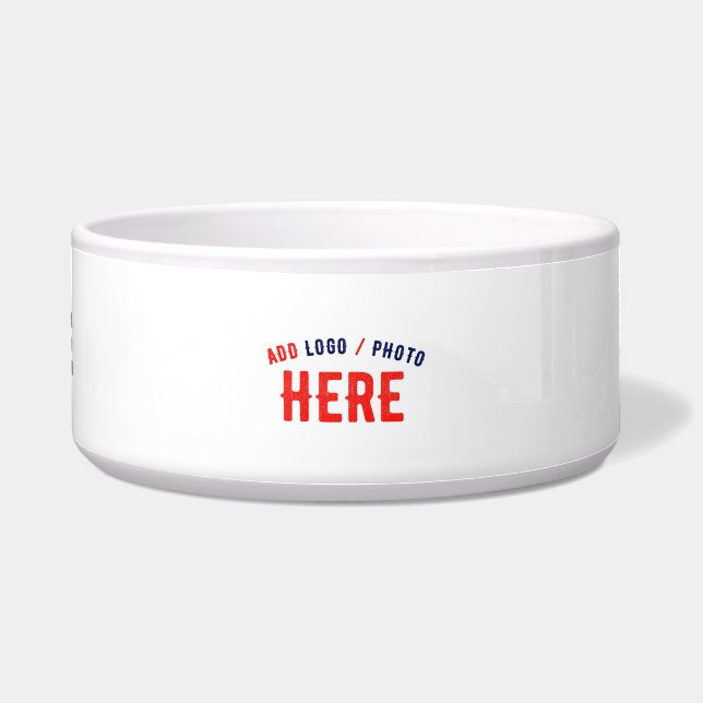 STYLISH MODERN CUSTOMIZABLE WHITE VERIFIED BRANDED BOWL (Front)