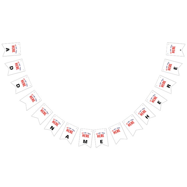 STYLISH MODERN CUSTOMIZABLE WHITE VERIFIED BRANDED BUNTING FLAGS (All)
