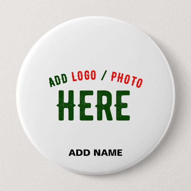 STYLISH MODERN CUSTOMIZABLE WHITE VERIFIED BRANDED BUTTON (Front)