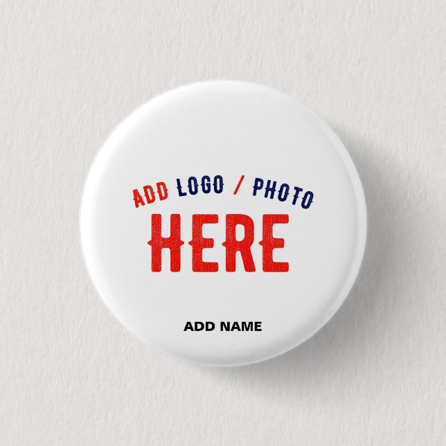 STYLISH MODERN CUSTOMIZABLE WHITE VERIFIED BRANDED BUTTON (Front)
