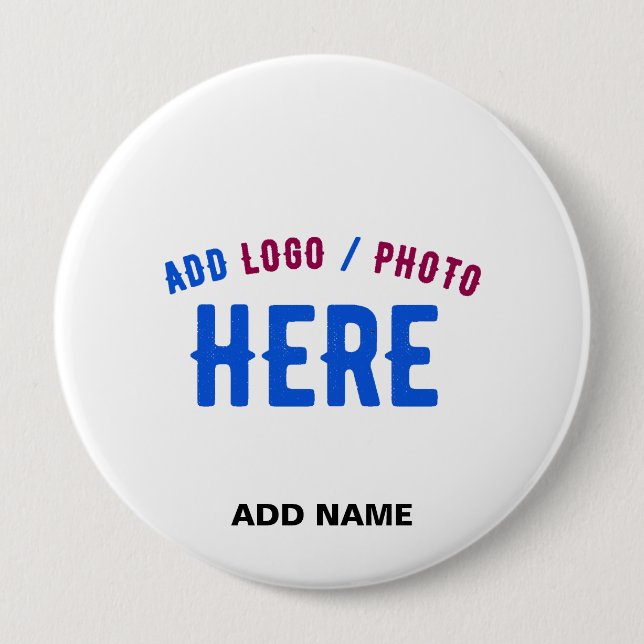 STYLISH MODERN CUSTOMIZABLE WHITE VERIFIED BRANDED BUTTON (Front)