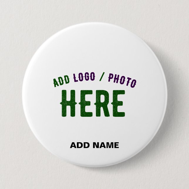 STYLISH MODERN CUSTOMIZABLE WHITE VERIFIED BRANDED BUTTON (Front)