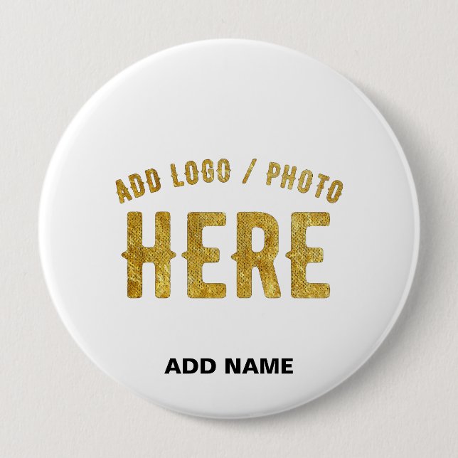 STYLISH MODERN CUSTOMIZABLE WHITE VERIFIED BRANDED BUTTON (Front)