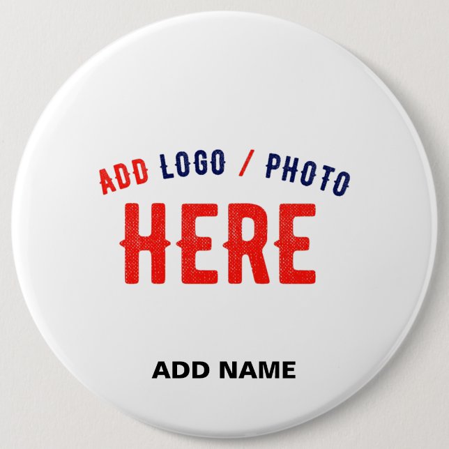 STYLISH MODERN CUSTOMIZABLE WHITE VERIFIED BRANDED BUTTON (Front)