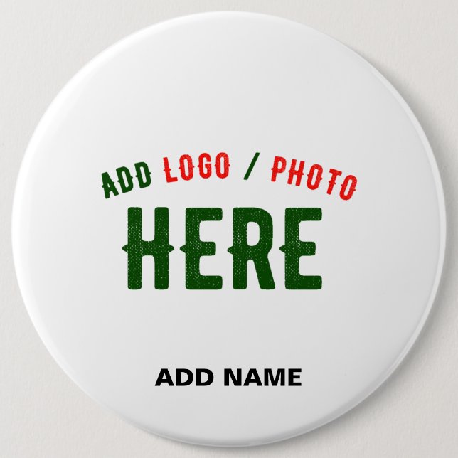STYLISH MODERN CUSTOMIZABLE WHITE VERIFIED BRANDED BUTTON (Front)