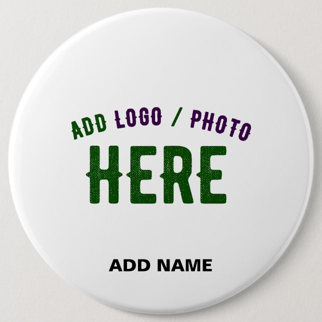 STYLISH MODERN CUSTOMIZABLE WHITE VERIFIED BRANDED BUTTON (Front)