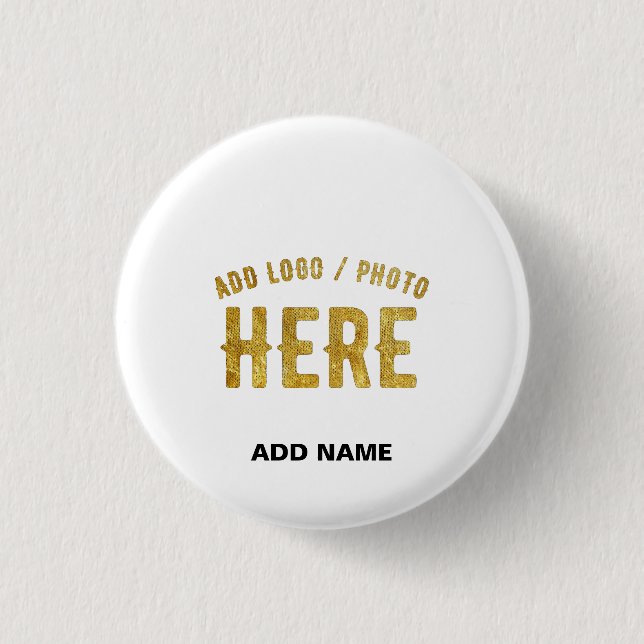 STYLISH MODERN CUSTOMIZABLE WHITE VERIFIED BRANDED BUTTON (Front)